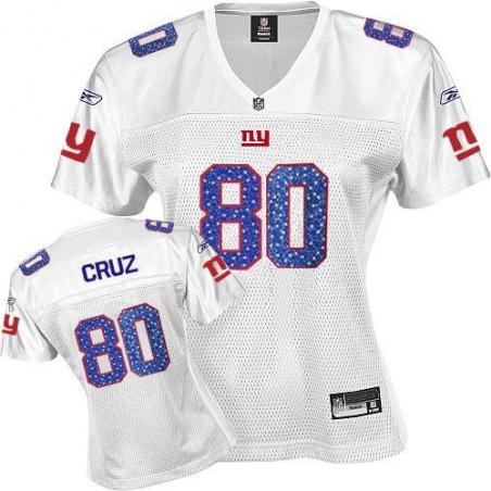 [Sweetheart] CRUZ NY-Giant #80 Womens Football Jersey - Victor Cruz Womens Football Jersey (White)_Free Shipping