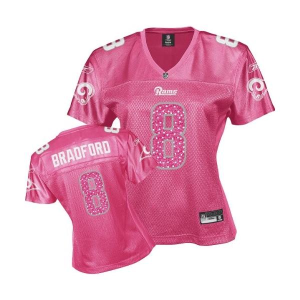 [Sweetheart] BRADFORD St Louis #8 Womens Football Jersey - Sam Bradford Womens Football Jersey (Red)_Free Shipping