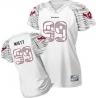 [Zebra Field Flirt] WATT Houston #99 Womens Football Jersey - J.J.Watt Womens Football Jersey (White)_Free Shipping