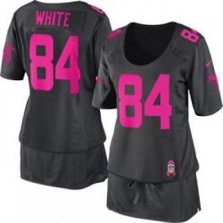 [BCA DRESS] WHITE Atlanta #84 Womens Football Jersey - Roddy White Womens Football Jersey (Grey)_Free Shipping