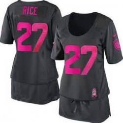 [BCA DRESS] RICE Baltimore #27 Womens Football Jersey - Ray Rice Womens Football Jersey (Grey)_Free Shipping