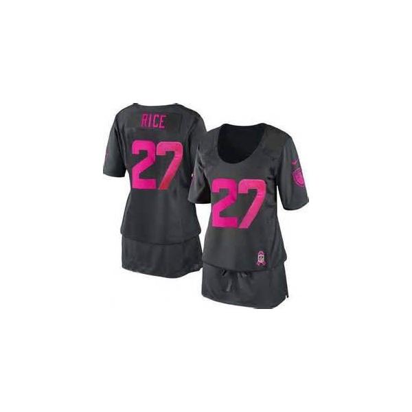 [BCA DRESS] RICE Baltimore #27 Womens Football Jersey - Ray Rice Womens Football Jersey (Grey)_Free Shipping