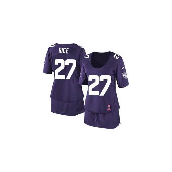 [BCA DRESS] RICE Baltimore #27 Womens Football Jersey - Ray Rice Womens Football Jersey (Purple)_Free Shipping