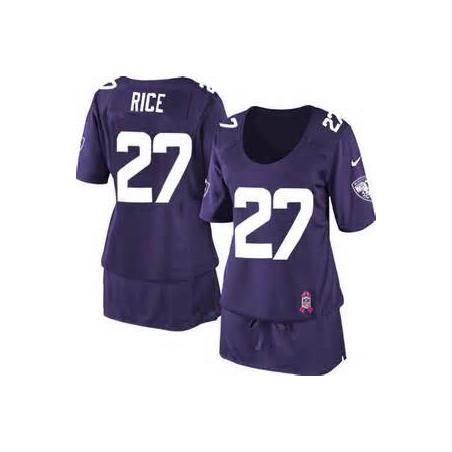 [BCA DRESS] RICE Baltimore #27 Womens Football Jersey - Ray Rice Womens Football Jersey (Purple)_Free Shipping