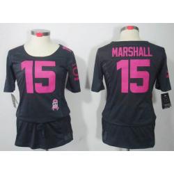 [BCA DRESS] MARSHALL Chicago #15 Womens Football Jersey - Brandon Marshall Womens Football Jersey (Grey)_Free Shipping