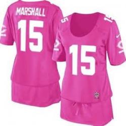 [BCA DRESS] MARSHALL Chicago #15 Womens Football Jersey - Brandon Marshall Womens Football Jersey (Pink)_Free Shipping