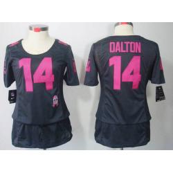 [BCA DRESS] DALTON Cincinnati #14 Womens Football Jersey - Andy Dalton Womens Football Jersey (Grey)_Free Shipping