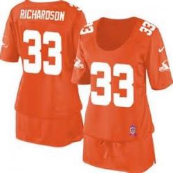 [BCA DRESS] RICHARDSON Cleveland #33 Womens Football Jersey - Trent Richardson Womens Football Jersey (Orange)_Free Shipping