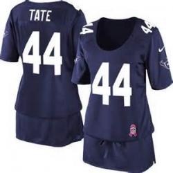 [BCA DRESS] TATE Houston #44 Womens Football Jersey - Ben Tate Womens Football Jersey (Blue)_Free Shipping