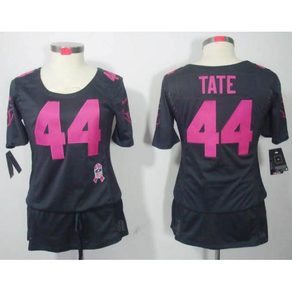 [BCA DRESS] TATE Houston #44 Womens Football Jersey - Ben Tate Womens Football Jersey (Grey)_Free Shipping