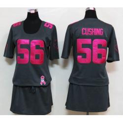 [BCA DRESS] CUSHING Houston #56 Womens Football Jersey - Brian Cushing Womens Football Jersey (Grey)_Free Shipping