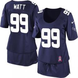 [BCA DRESS] WATT Houston #99 Womens Football Jersey - J.J Watt Womens Football Jersey (Blue)_Free Shipping