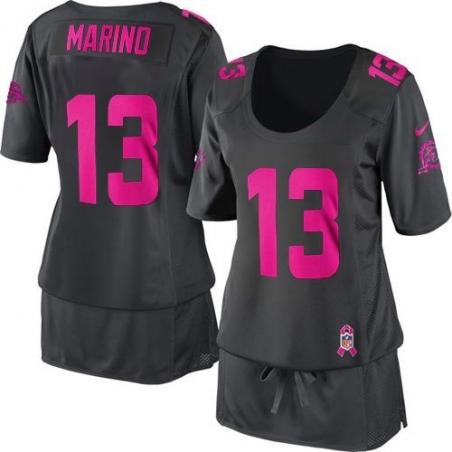 [BCA DRESS] MARINO Miami #13 Womens Football Jersey - Dan Marino Womens Football Jersey (Grey)_Free Shipping