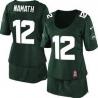 [BCA DRESS] NAMATH NY-Jet #12 Womens Football Jersey - Joe Namath Womens Football Jersey (Green)_Free Shipping