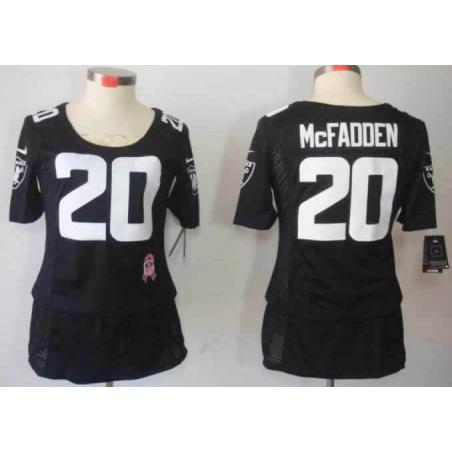 [BCA DRESS] MCFADDEN Oakland #20 Womens Football Jersey - Darren McFadden Womens Football Jersey (Black)_Free Shipping