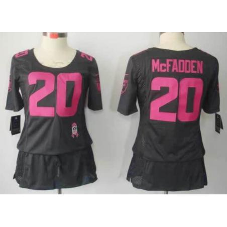 [BCA DRESS] MCFADDEN Oakland #20 Womens Football Jersey - Darren McFadden Womens Football Jersey (Grey)_Free Shipping