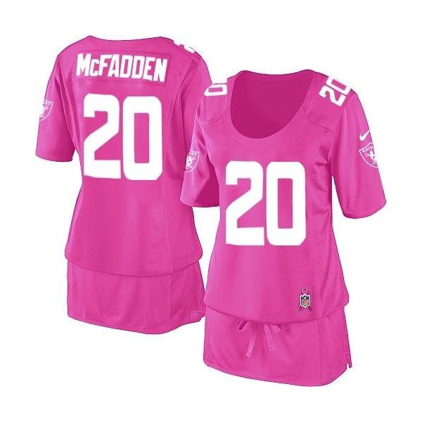 [BCA DRESS] MCFADDEN Oakland #20 Womens Football Jersey - Darren McFadden Womens Football Jersey (Pink)_Free Shipping