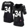 [BCA DRESS] JACKSON Oakland #34 Womens Football Jersey - Bo Jackson Womens Football Jersey (Black)_Free Shipping