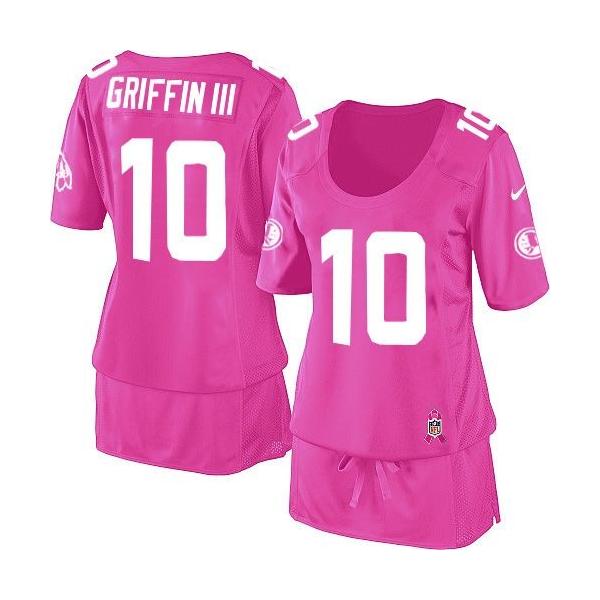 [BCA DRESS] GRIFFIN III Washington #10 Womens Football Jersey - Robert Griffin III Womens Football Jersey (Pink)_Free Shipping