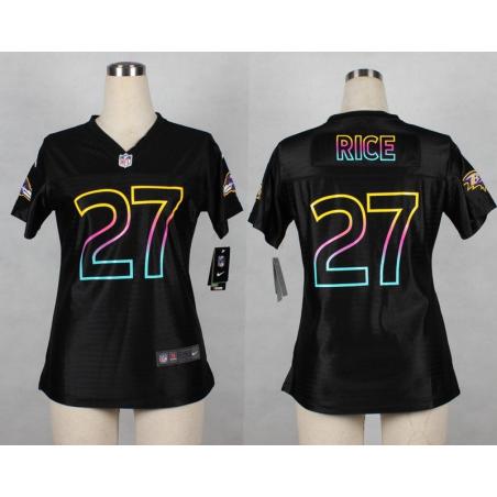 [Black Fashion] RICE Baltimore #27 Womens Football Jersey - Ray Rice Womens Football Jersey_Free Shipping