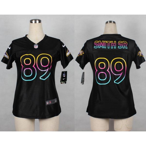 [Black Fashion] SMITH SR Baltimore #89 Womens Football Jersey - Steve Smith SR Womens Football Jersey_Free Shipping