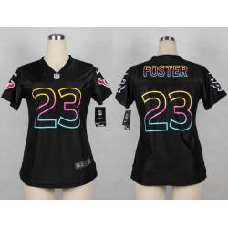 [Black Fashion] FOSTER Houston #23 Womens Football Jersey - Arian Foster Womens Football Jersey_Free Shipping