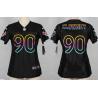 [Black Fashion] CLOWNEY Houston #90 Womens Football Jersey - Jadeveon Clowney Womens Football Jersey_Free Shipping