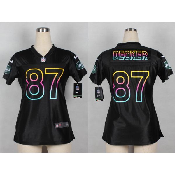 [Black Fashion] DECKER NY-Jet #87 Womens Football Jersey - Eric Decker Womens Football Jersey_Free Shipping