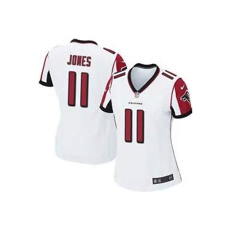 [Game] JONES Atlanta #11 Womens Football Jersey - Julio Jones Womens Football Jersey (White)_Free Shipping