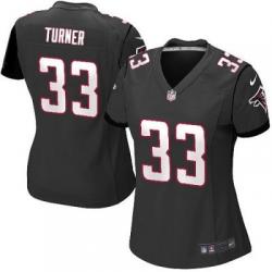 [Game] TURNER Atlanta #33 Womens Football Jersey - Michael Turner Womens Football Jersey (Black)_Free Shipping