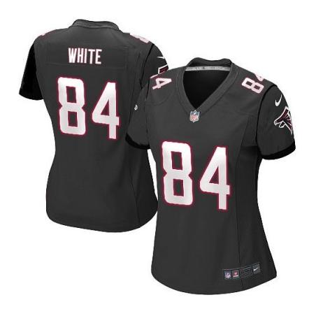 [Game] WHITE Atlanta #84 Womens Football Jersey - Roddy White Womens Football Jersey (Black)_Free Shipping