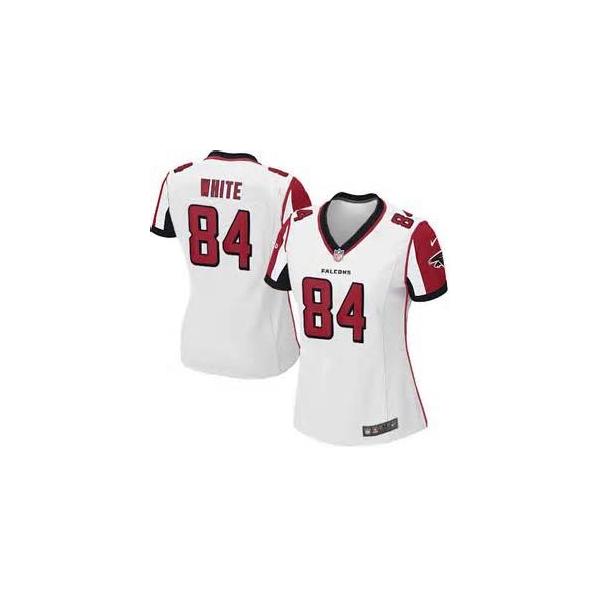 [Game] WHITE Atlanta #84 Womens Football Jersey - Roddy White Womens Football Jersey (White)_Free Shipping