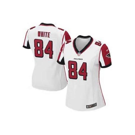 [Game] WHITE Atlanta #84 Womens Football Jersey - Roddy White Womens Football Jersey (White)_Free Shipping