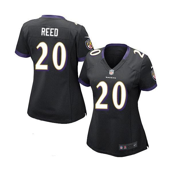 [Game] REED Baltimore #20 Womens Football Jersey - Ed Reed Womens Football Jersey (Black)_Free Shipping