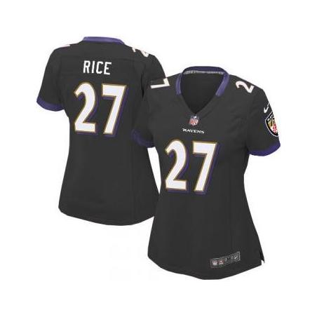 [Game] RICE Baltimore #27 Womens Football Jersey - Ray Rice Womens Football Jersey (Black)_Free Shipping