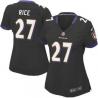 [Game] RICE Baltimore #27 Womens Football Jersey - Ray Rice Womens Football Jersey (Black)_Free Shipping