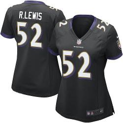 [Game] LEWIS Baltimore #52 Womens Football Jersey - Ray Lewis Womens Football Jersey (Black)_Free Shipping