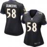 [Game] DUMERVIL Baltimore #58 Womens Football Jersey - Elvis Dumervil Womens Football Jersey (Black)_Free Shipping