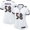 [Game] DUMERVIL Baltimore #58 Womens Football Jersey - Elvis Dumervil Womens Football Jersey (White)_Free Shipping