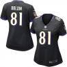 [Game] BOLDIN Baltimore #81 Womens Football Jersey - Anquan Boldin Womens Football Jersey (Black)_Free Shipping