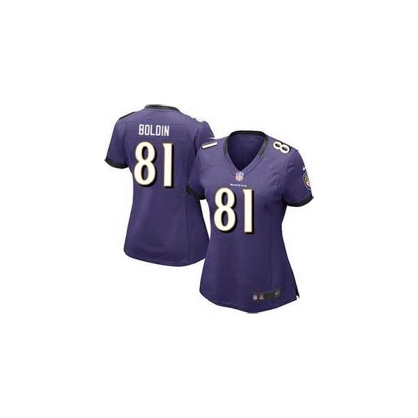 [Game] BOLDIN Baltimore #81 Womens Football Jersey - Anquan Boldin Womens Football Jersey (Purple)_Free Shipping