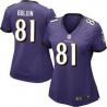 [Game] BOLDIN Baltimore #81 Womens Football Jersey - Anquan Boldin Womens Football Jersey (Purple)_Free Shipping