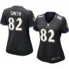 [Game] SMITH Baltimore #82 Womens Football Jersey - Torrey Smith Womens Football Jersey (Black)_Free Shipping