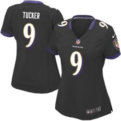 [Game] TUCKER Baltimore #9 Womens Football Jersey - Justin Tucker Womens Football Jersey (Black)_Free Shipping