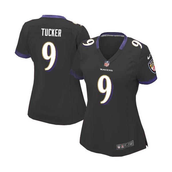 [Game] TUCKER Baltimore #9 Womens Football Jersey - Justin Tucker Womens Football Jersey (Black)_Free Shipping