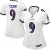 [Game] TUCKER Baltimore #9 Womens Football Jersey - Justin Tucker Womens Football Jersey (White)_Free Shipping