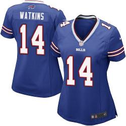 [Game] WATKINS Buffalo #14 Womens Football Jersey - Sammy Watkins Womens Football Jersey (Blue)_Free Shipping