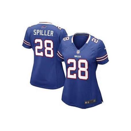 [Game] SPILLER Buffalo #28 Womens Football Jersey - C.J. Spiller Womens Football Jersey (Blue)_Free Shipping