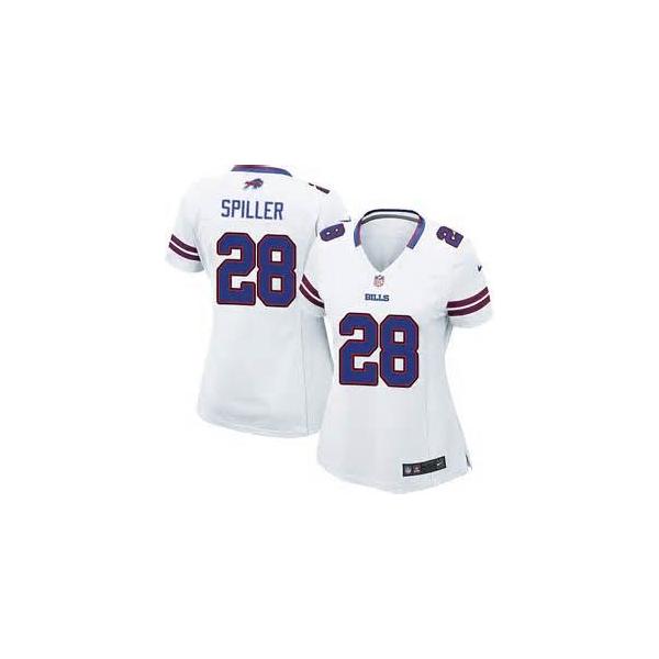 [Game] SPILLER Buffalo #28 Womens Football Jersey - C.J. Spiller Womens Football Jersey (White)_Free Shipping