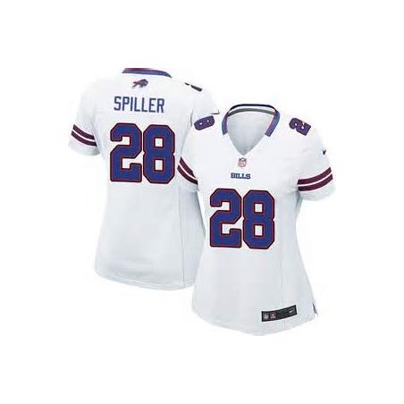 [Game] SPILLER Buffalo #28 Womens Football Jersey - C.J. Spiller Womens Football Jersey (White)_Free Shipping